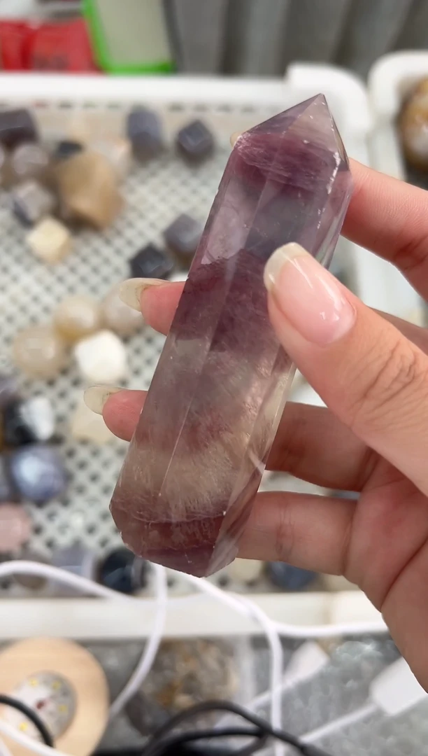 未镶嵌珠宝半成品水晶S455 微瑕 约9.5cm