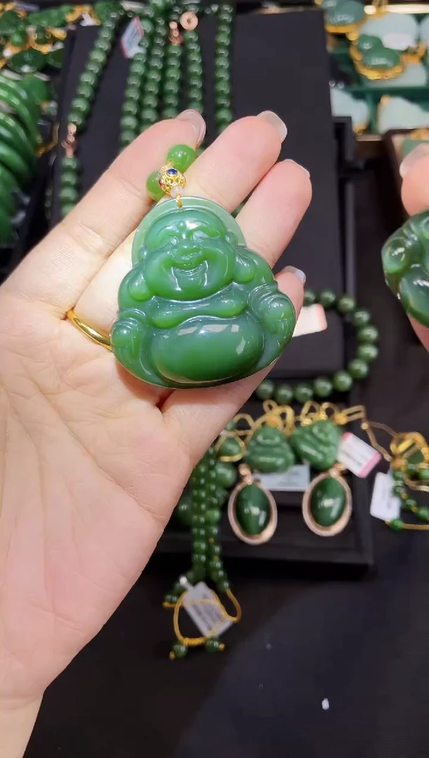 【闪购商品】和田玉套链18K金镶嵌50MM多样性发一Z