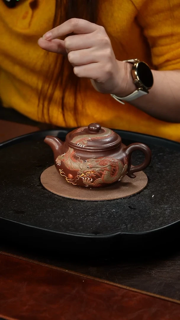 茶壶紫砂丁雪英 仿古98 紫泥 260毫升