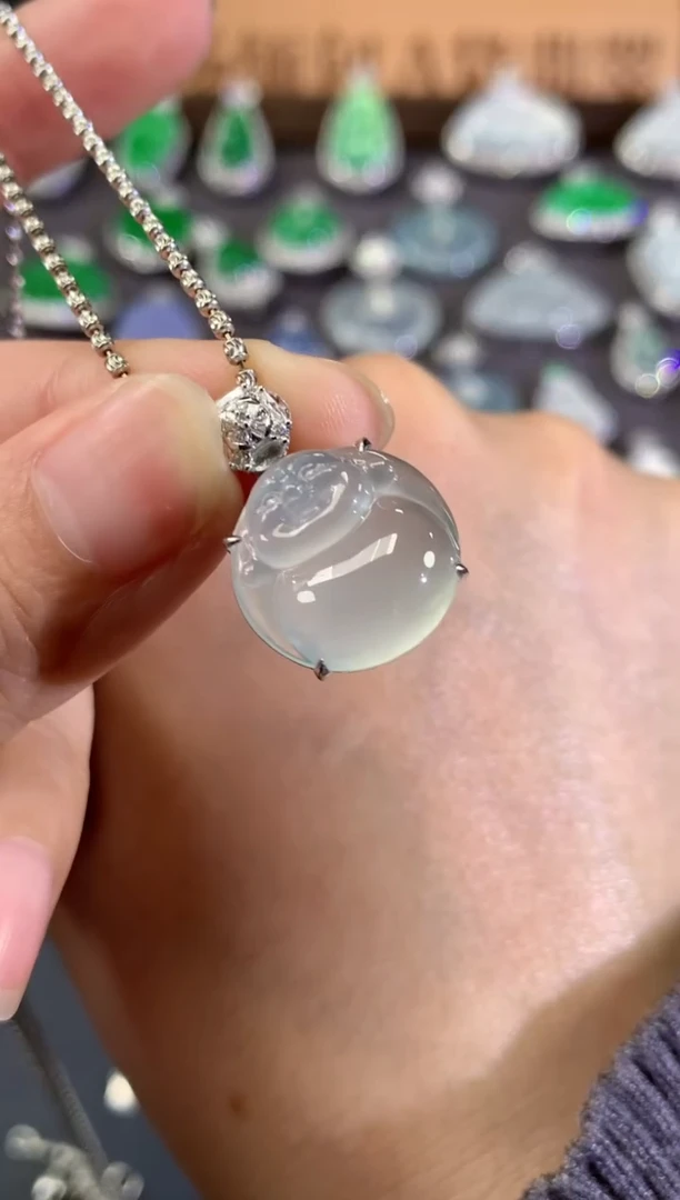 吊坠(不含链)18K金镶嵌翡翠C272|9800