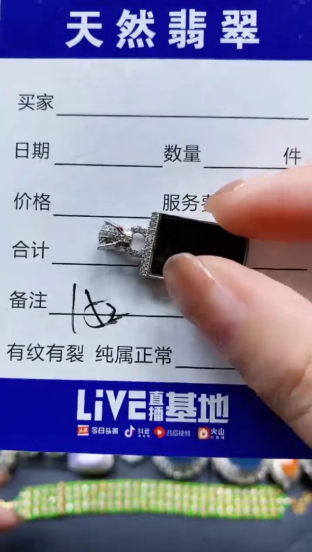 翡翠银S925镶嵌颈饰0152