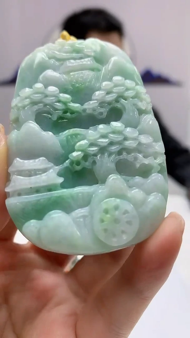 【闪购商品】定制翡翠未镶嵌5153ms-毛货13山水