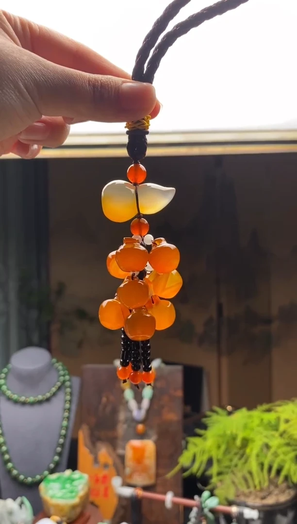 合金车挂玛瑙/玉髓玛瑙车挂