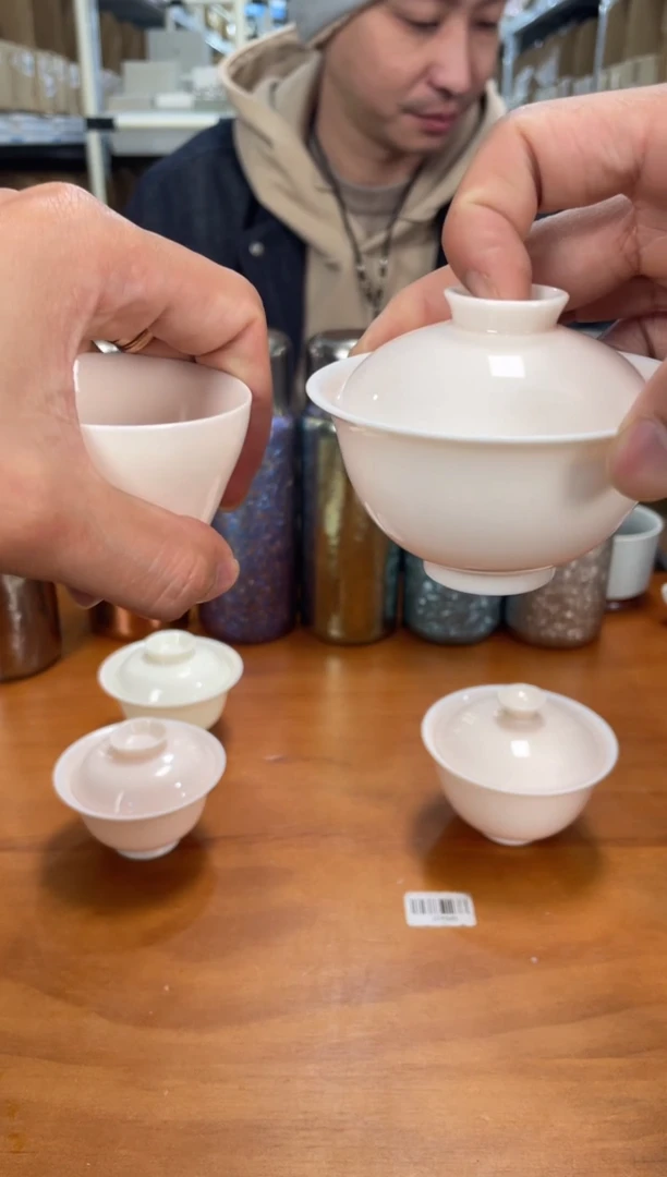 【闪购商品】瓷片@@盖碗105ml加个杯子