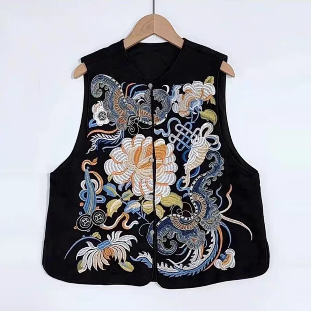 新中式重工刺绣气质显瘦时尚马甲