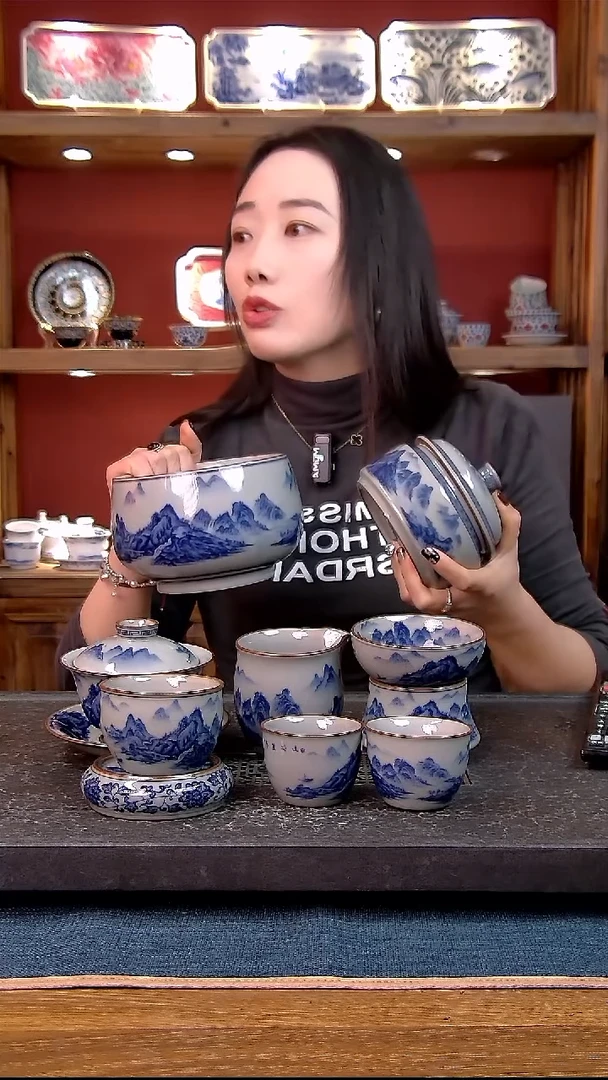 简装家用款9件套 老陶泥开片纹陶瓷茶具