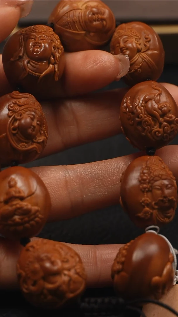 【闪购商品】橄榄核手串/手链+橄榄核雕刻文玩作品