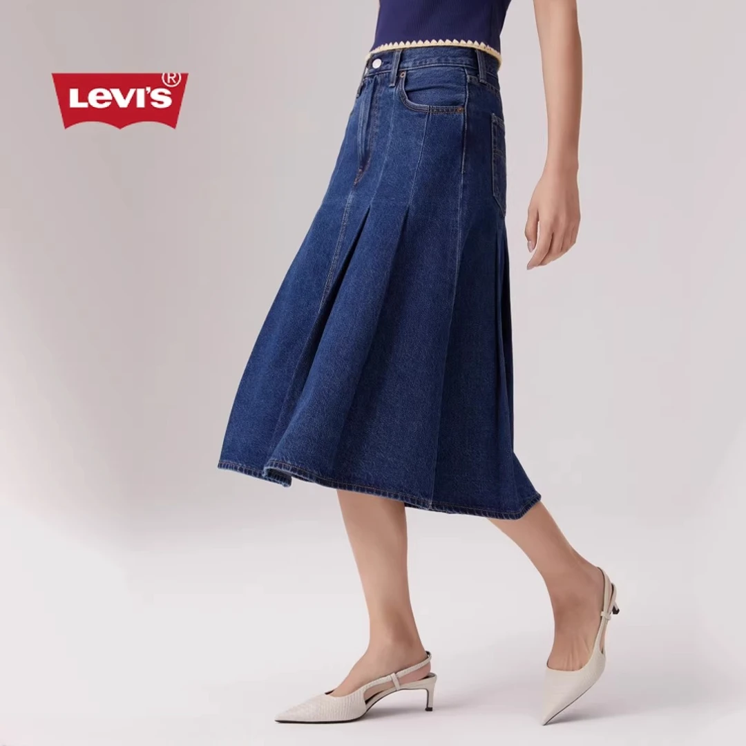 【商场同款】Levi's李维斯25年夏新款女士时尚休闲牛仔裙001VN-0000