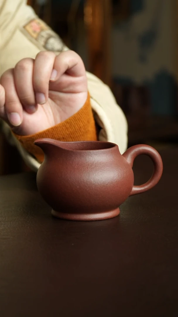 茶杯紫砂43号 微瑕紫泥粗砂公道不退不换 宜兴紫砂原矿作品
