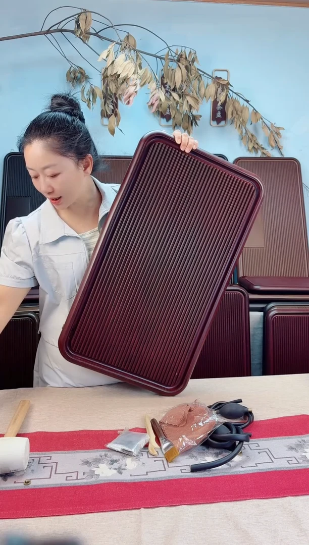 诸**利大海红色款式茶盘70*40*4