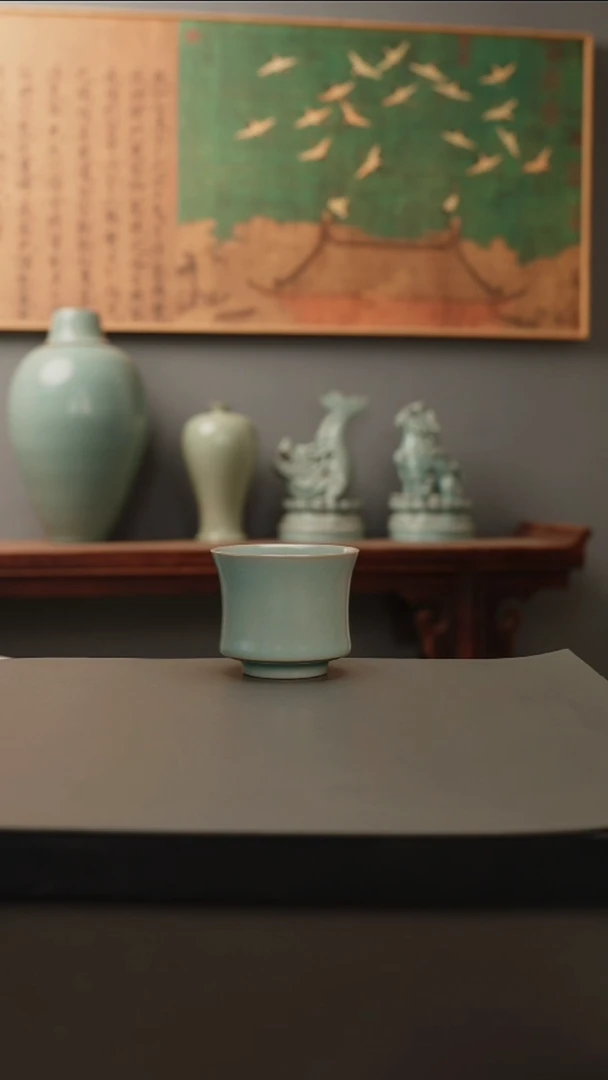 杯仿古釉原矿    束腰杯