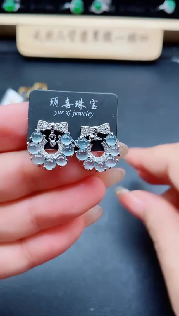银S925镶嵌戒指翡翠1