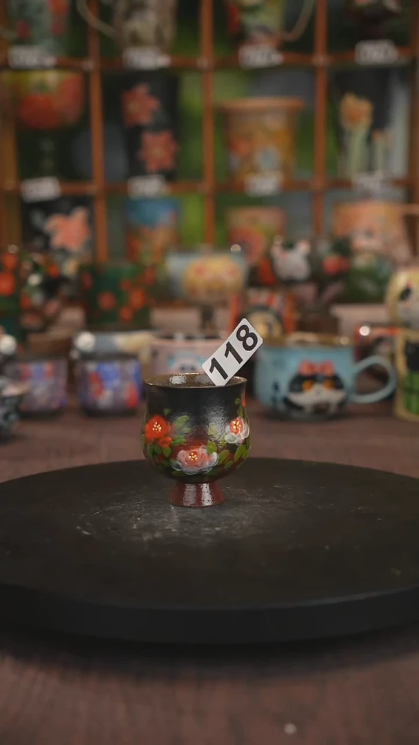紫砂油画手绘釉下彩118
