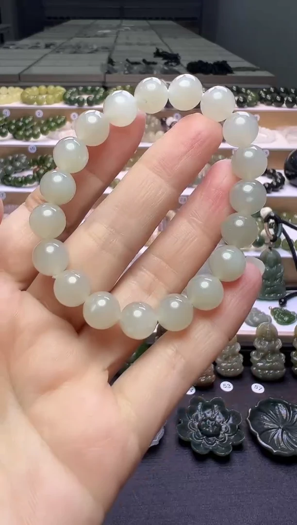 未镶嵌手串和田玉72号链接卡8mm
