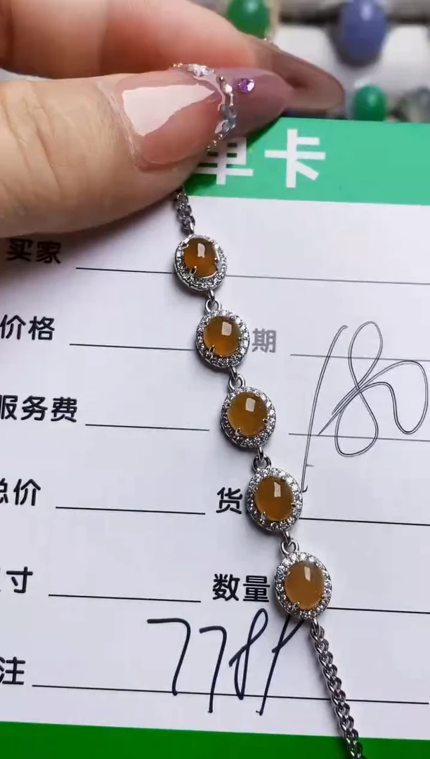 银S925镶嵌戒指翡翠7789