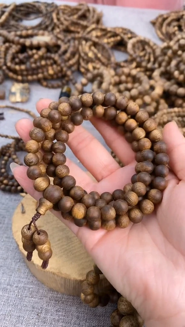 【闪购商品】沉香手串08圆珠多圈棋楠手串#22多样性发一