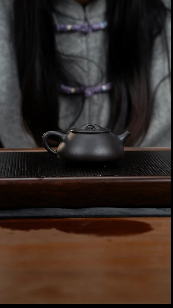 茶壶紫砂155cc黄龙山原矿底槽清石瓢4