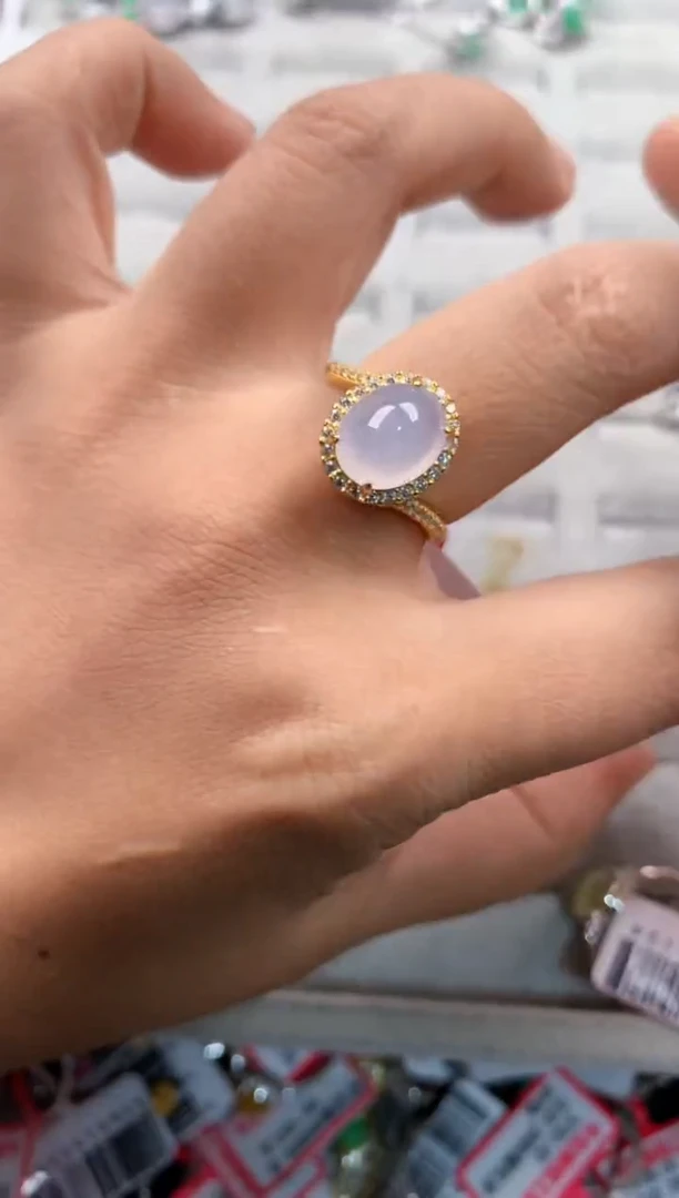 银S925镶嵌戒指翡翠2222             7