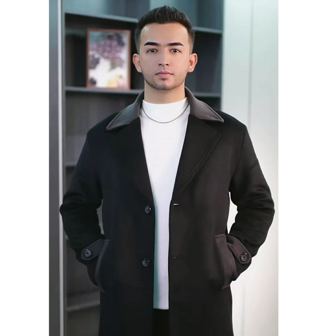 【4XL】新款韩版潮流毛呢大衣男士中长款