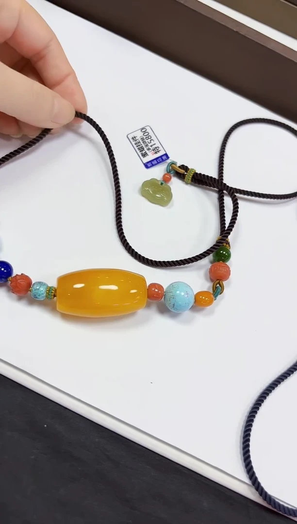 蜜蜡颈饰未镶嵌项链