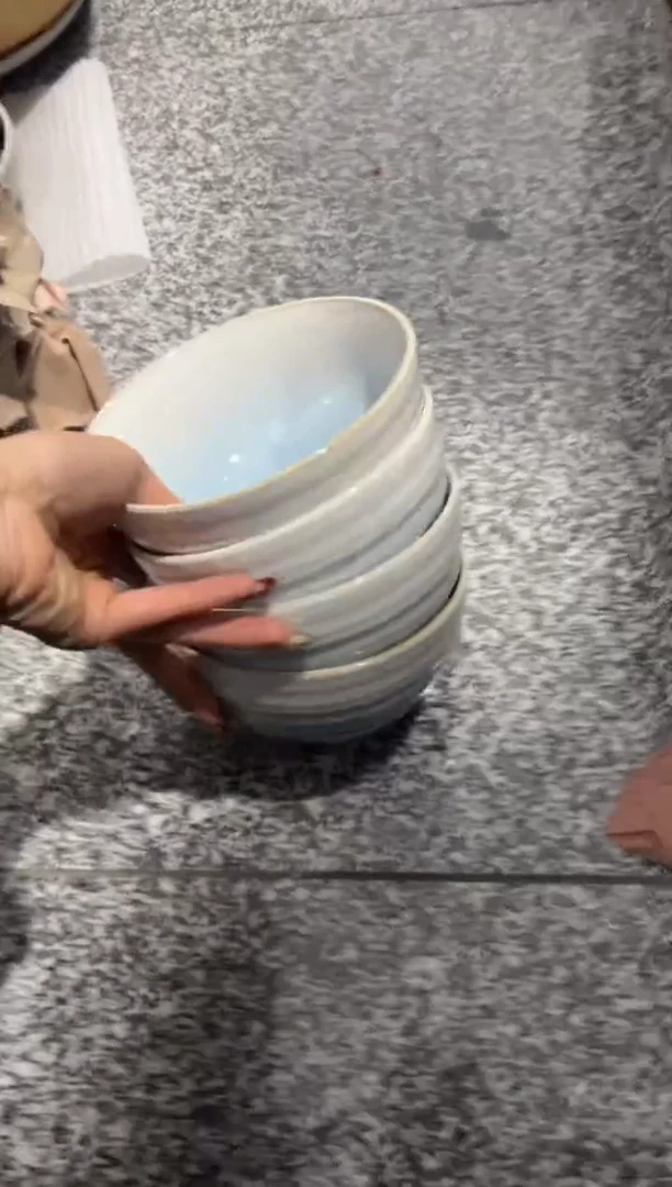 【闪购商品】瓷宜家窑变蓝渐变5.5寸碗4个装