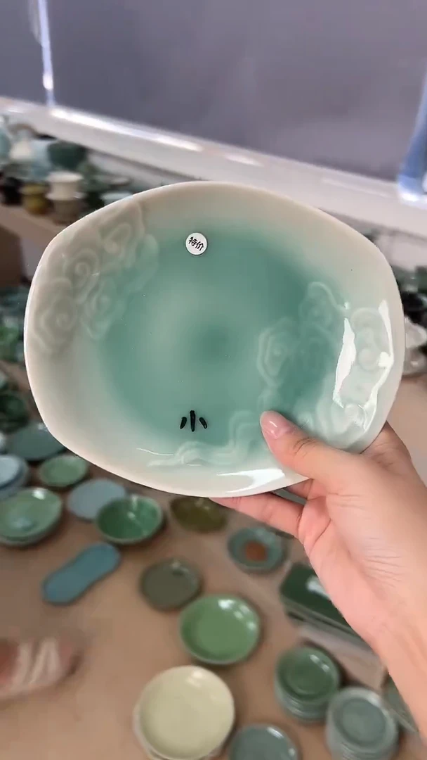 龙泉云间青瓷小米茶器