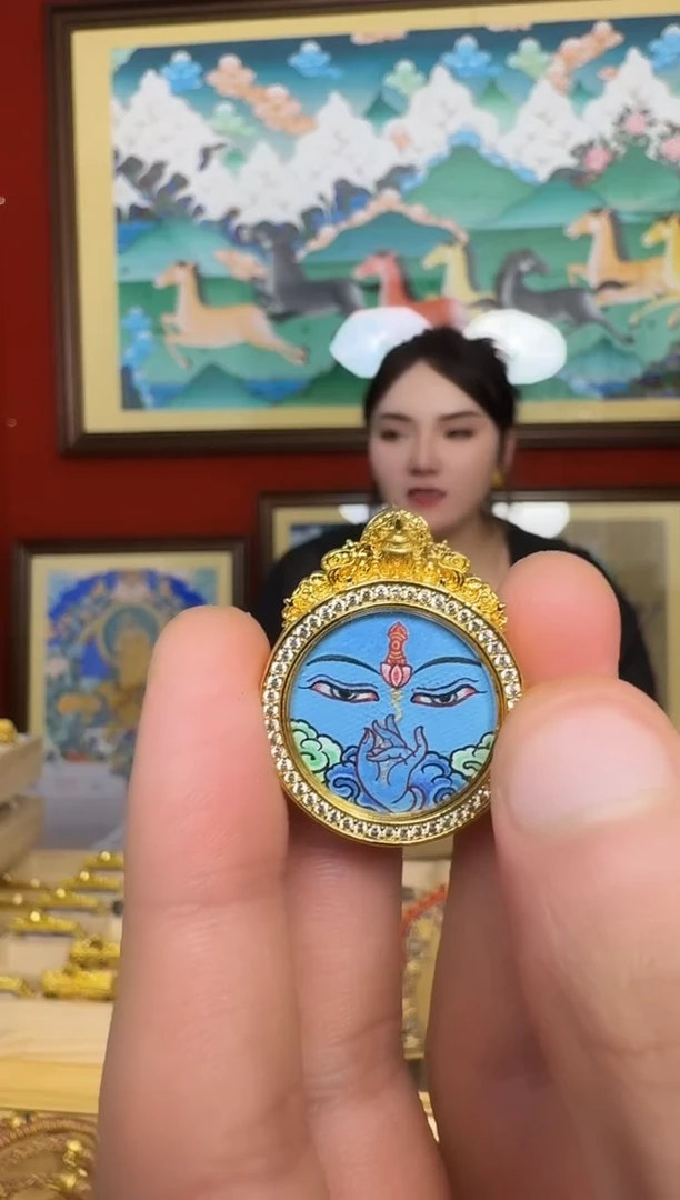 吊坠朵老师-热贡纯手绘周毛