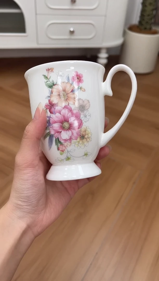杯花高骨骨瓷马克杯