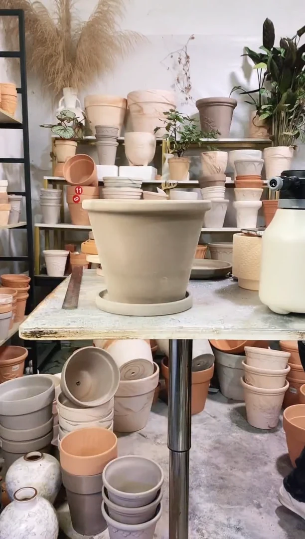 老*瑕疵无售后25*20灰陶 2盆2托