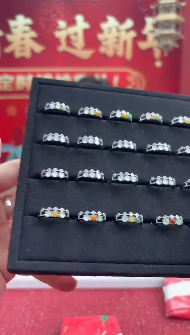 【闪购商品】翡翠戒指合金579424/蛋面戒指/多样性发一