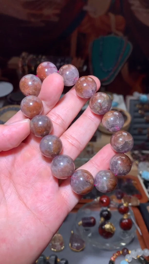 未镶嵌珠宝半成品水晶极光手串16mm