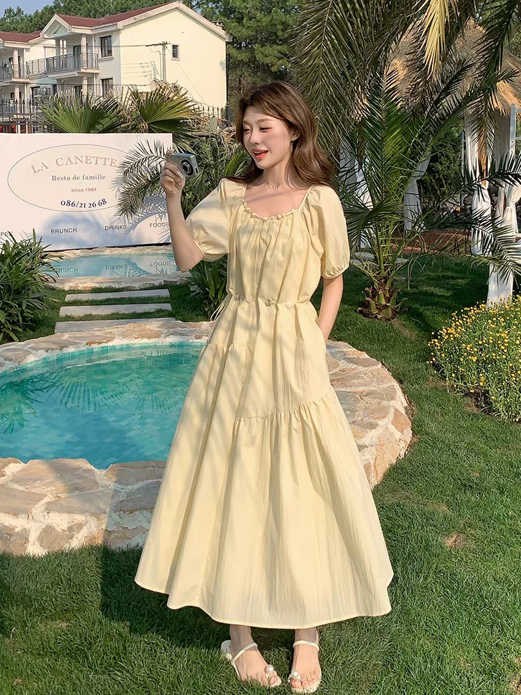 法式温柔甜美风通勤时尚连衣裙