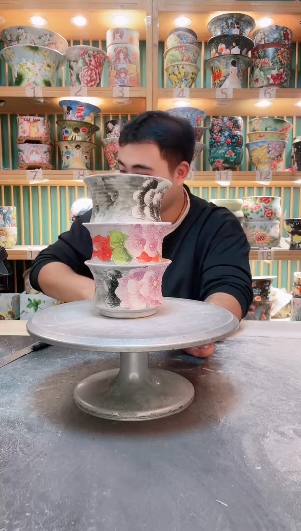 瓷片默认微瑕一物一拍1104-112-3个