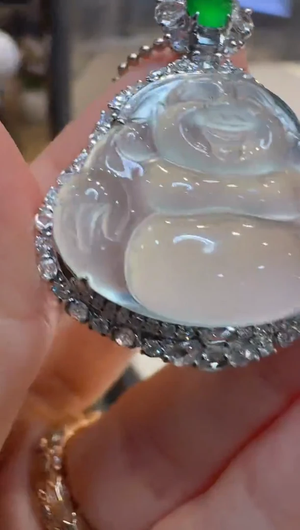 翡翠18K金镶嵌吊坠(不含链)多样性团购发一件