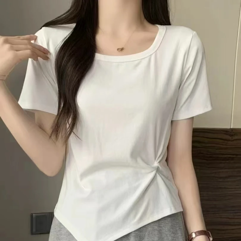 大版的方领棉T短袖2550