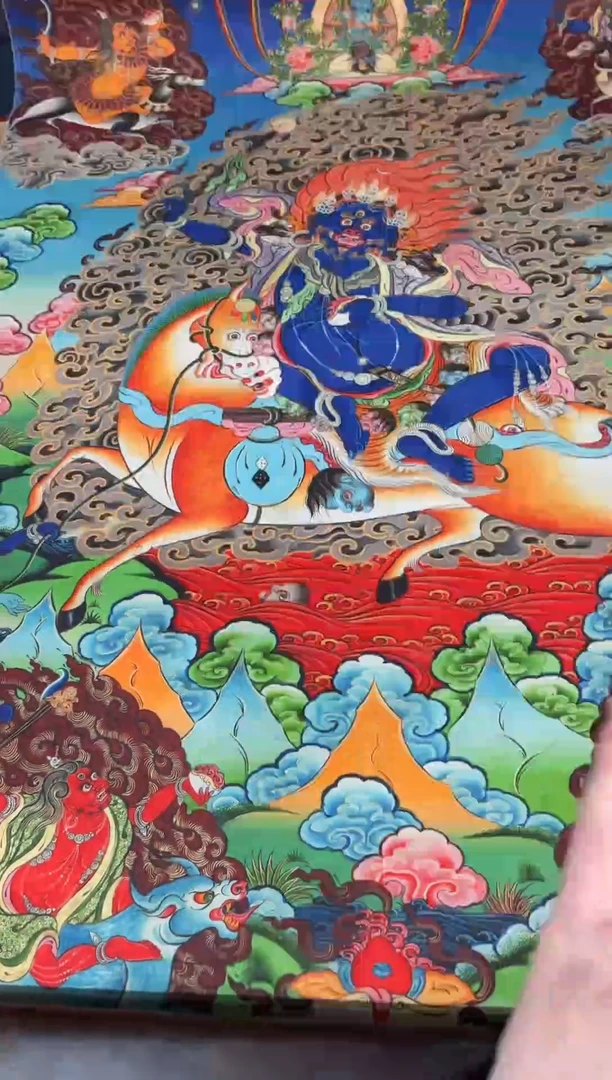 卷轴画龙妹唐卡直播tk16