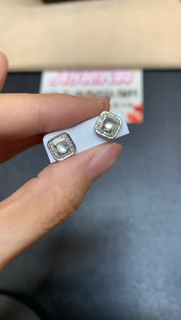 翡翠18K金镶嵌耳饰【无鉴赏期】618