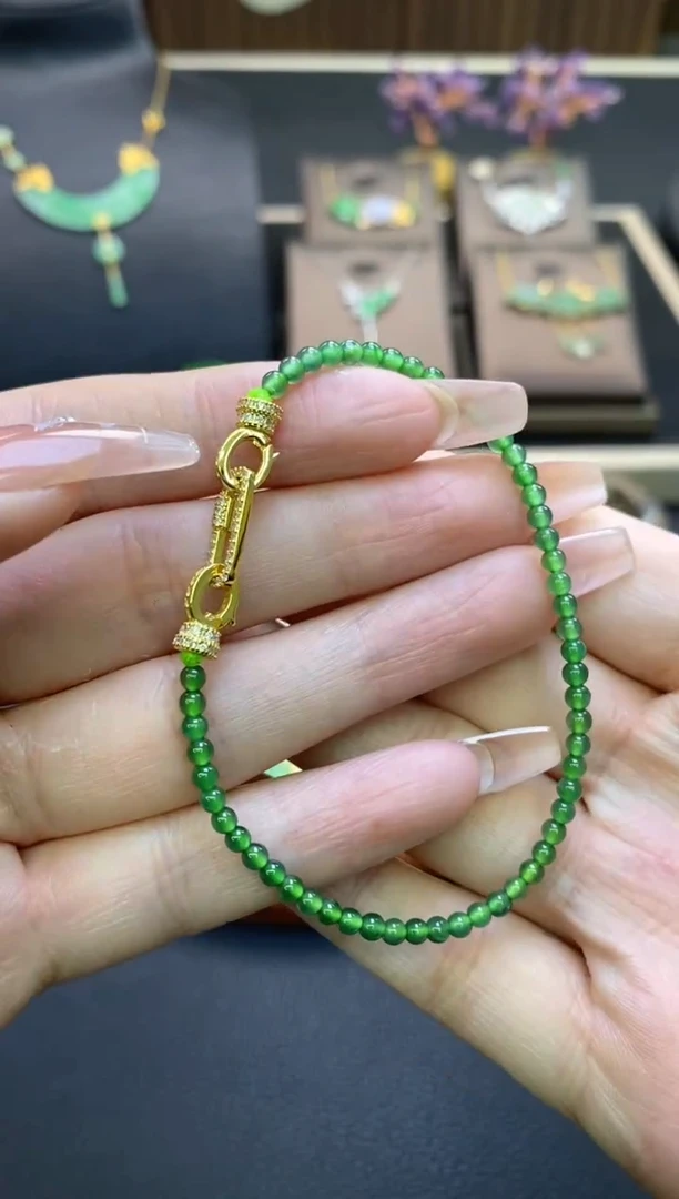 【闪购商品】翡翠颈饰银S925镶嵌净货13301