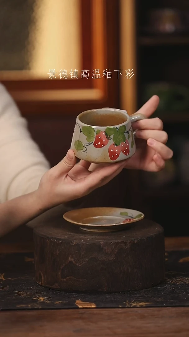 陶瓷景德镇高温釉下手绘陶瓷@L160@