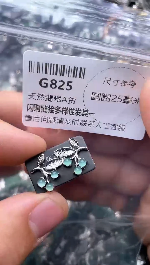 【闪购商品】翡翠颈饰未镶嵌G825耳钉