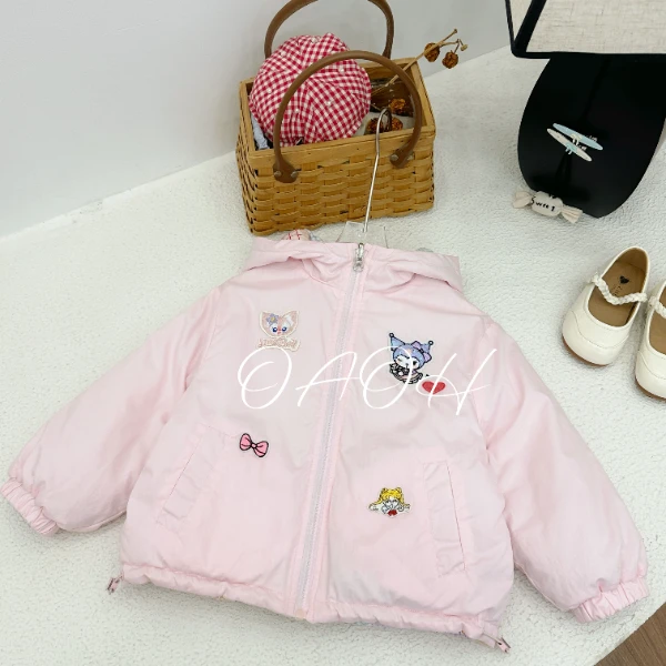 OAOH【现货】女童秋冬棉服洋气女生儿童冬季加厚韩版W1C8830-8粉色