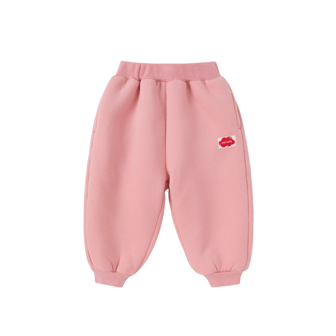 嘟嘟家宝宝裤子冬季新款男童休闲裤加绒女童运动裤加厚儿童裤子潮