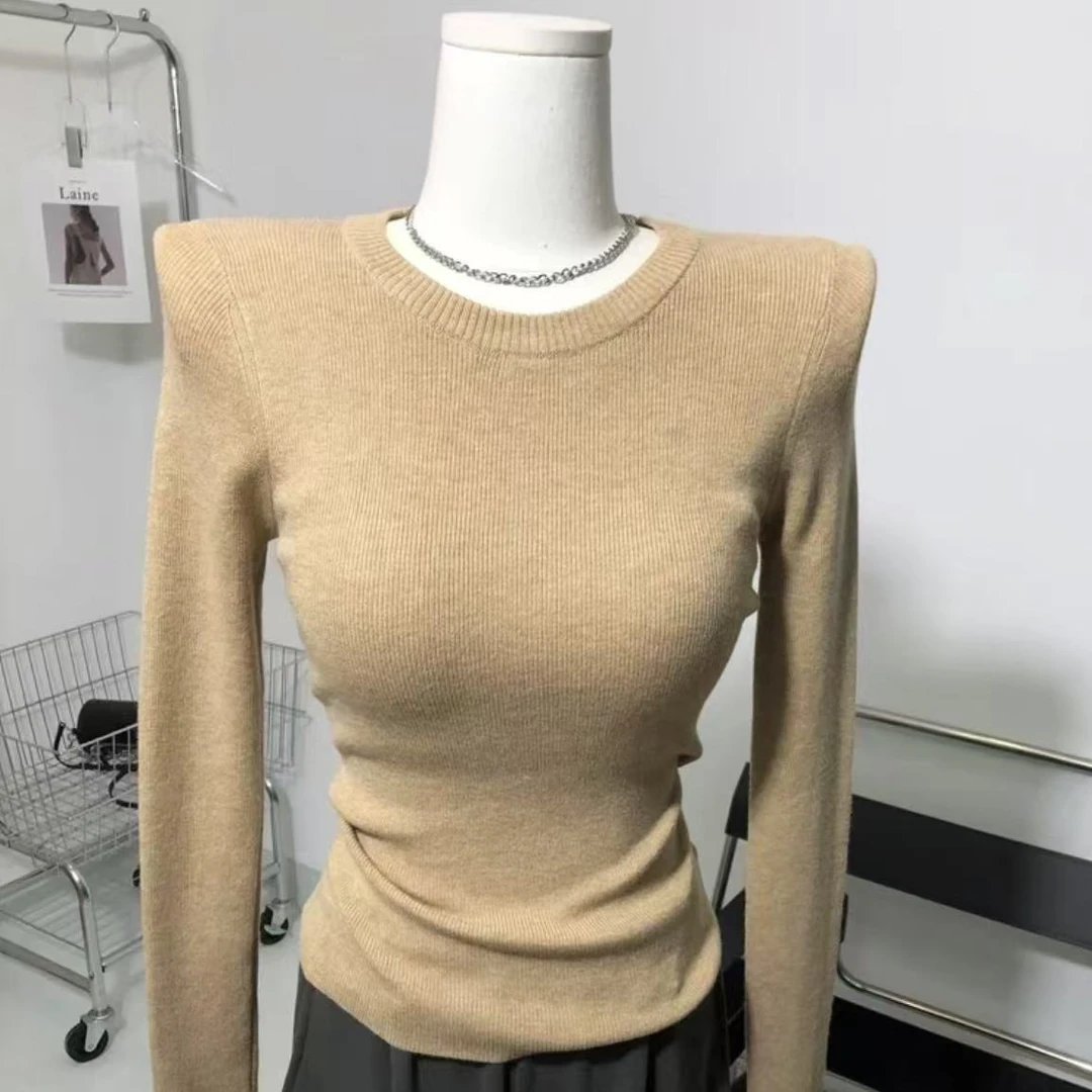 打底衫长袖针织修身圆领【9、no退