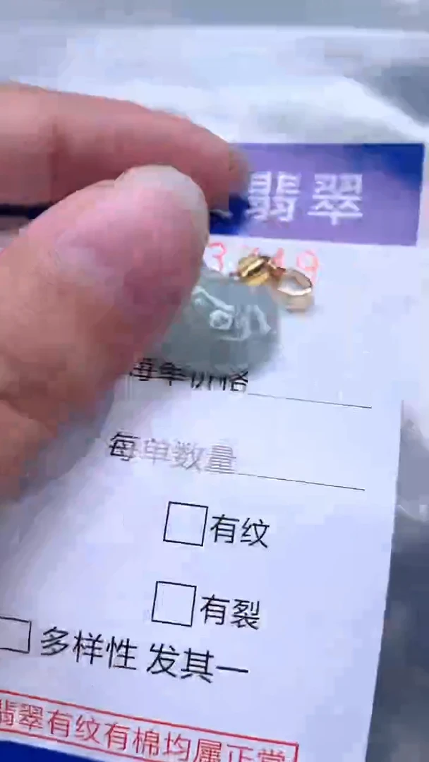 翡翠未镶嵌吊坠(不含链)1