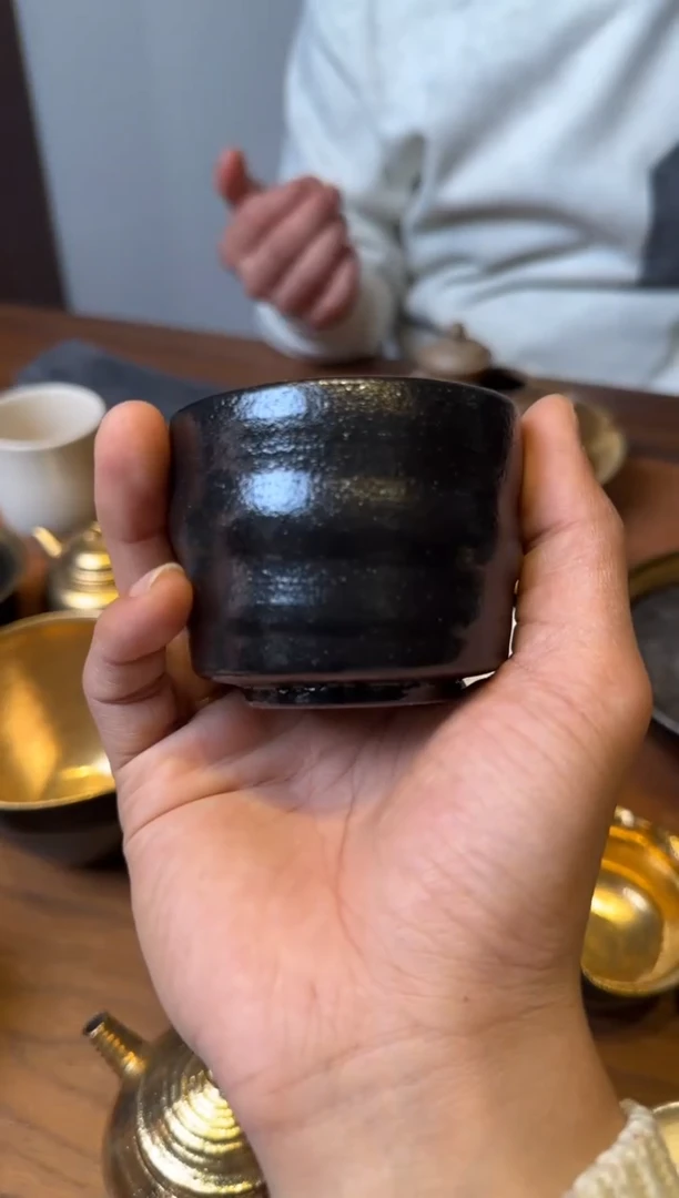 预售 霖松堂 赤金 条纹杯