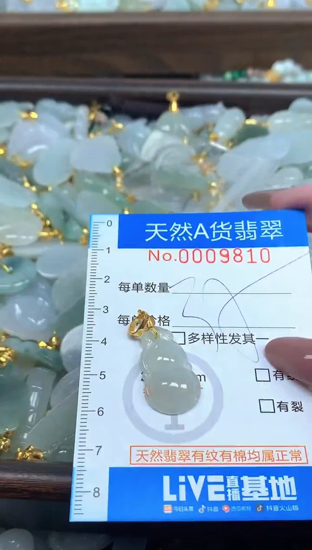 颈饰未镶嵌翡翠净货挂件-9810