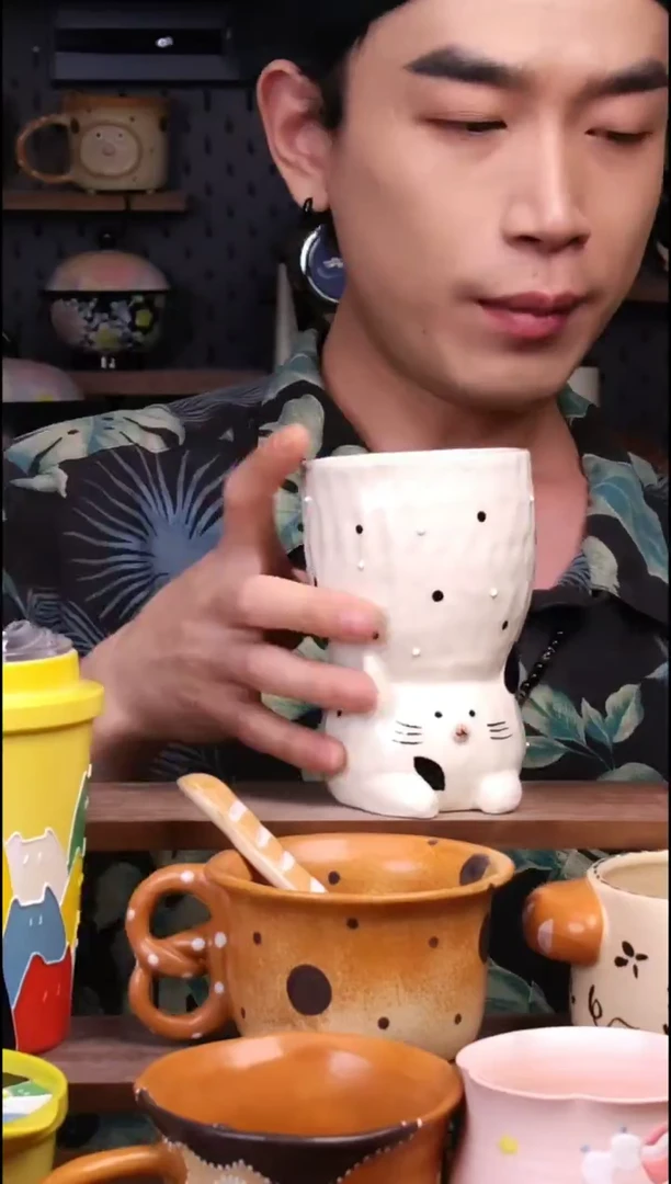 杯子景德镇可爱设计师款陶瓷