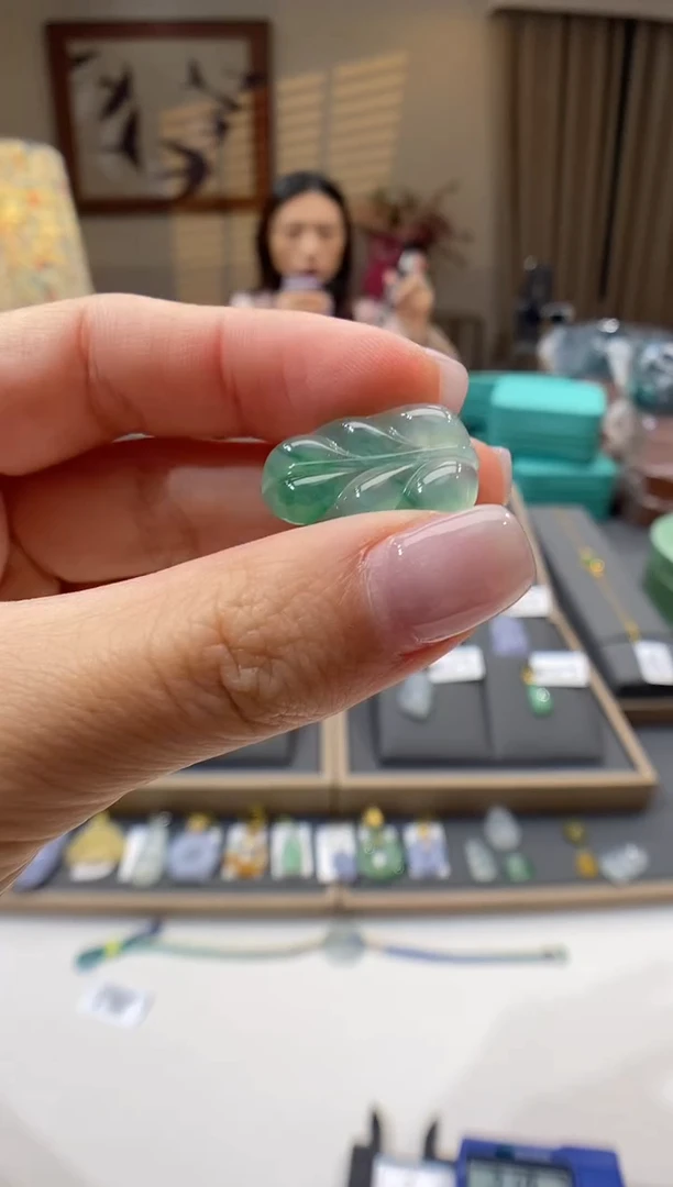【闪购商品】翡翠颈饰未镶嵌叶子