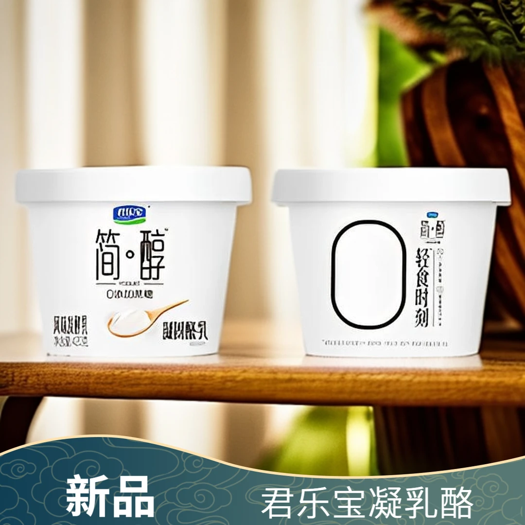 君乐宝简醇零蔗糖凝乳酪420g超大桶装超浓稠非脱脂酸牛奶