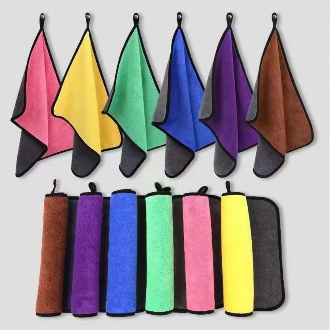 【8条】包边款擦车毛巾抹布强吸水不掉毛尺寸